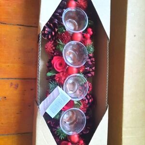 Nib tealight candle holder wreath centerpiece